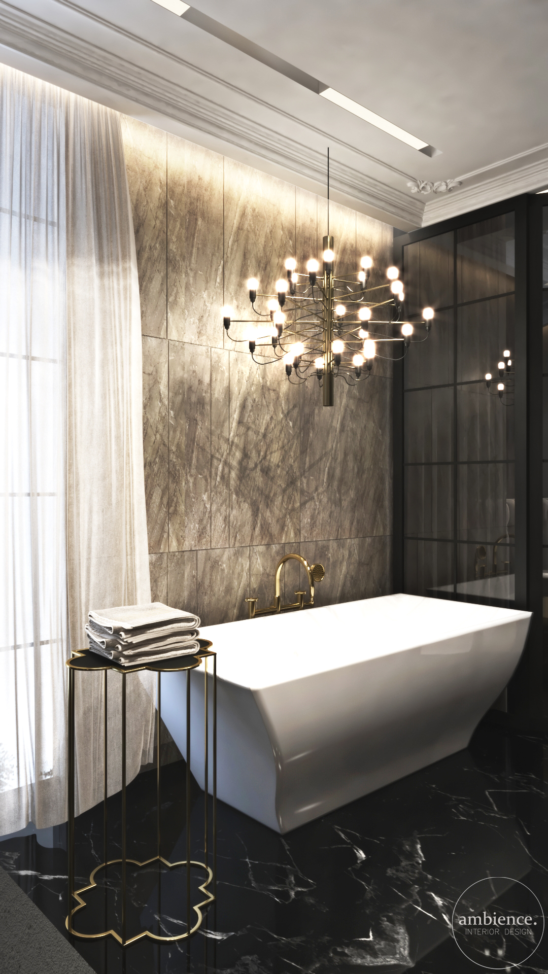 Luksusowa sypialnia z łazienką