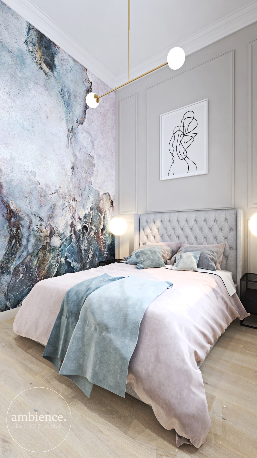 Wysokie mieszkanie w pastelach