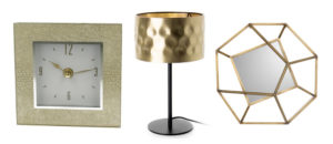 Zestawienie zlotych popularnych dodatkow - lampa, ramka na zdjecia