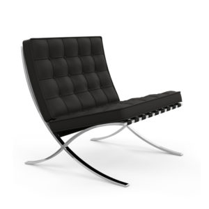 czarna sofa na srebrnych nóżkach