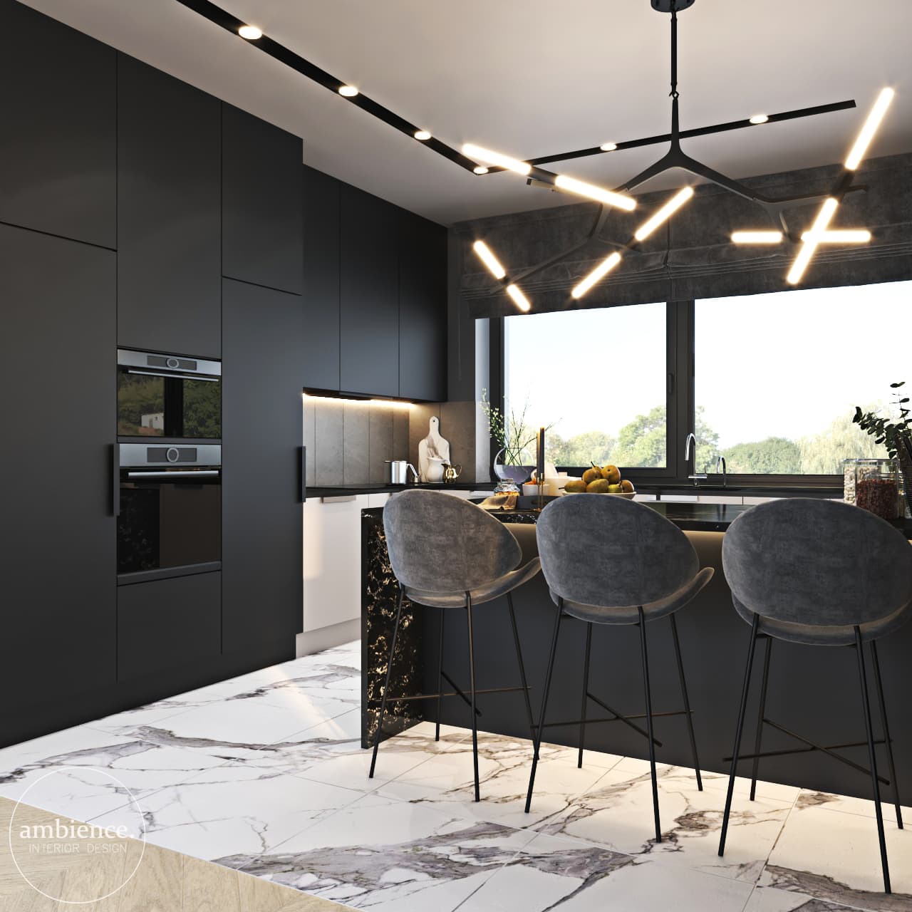 Nowoczesne wnętrza z kontrastem